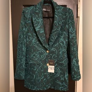 Zara Appliqué Blazer Size Small